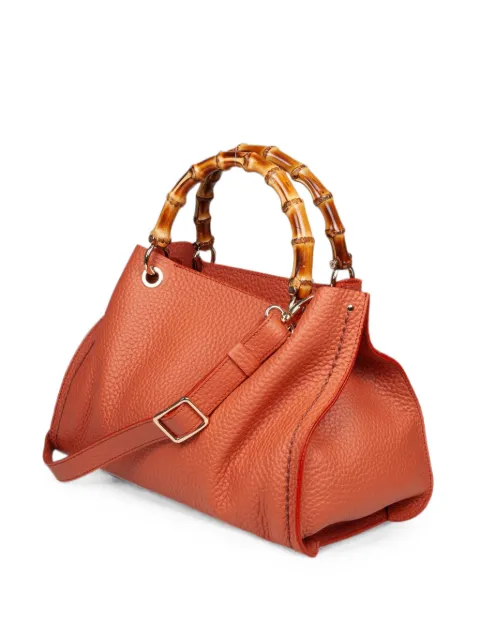 VISONA` Posillipo bamboo-handle leather tote bag