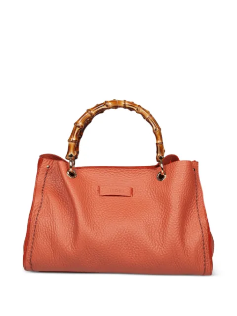 VISONA` Posillipo bamboo-handle leather tote bag