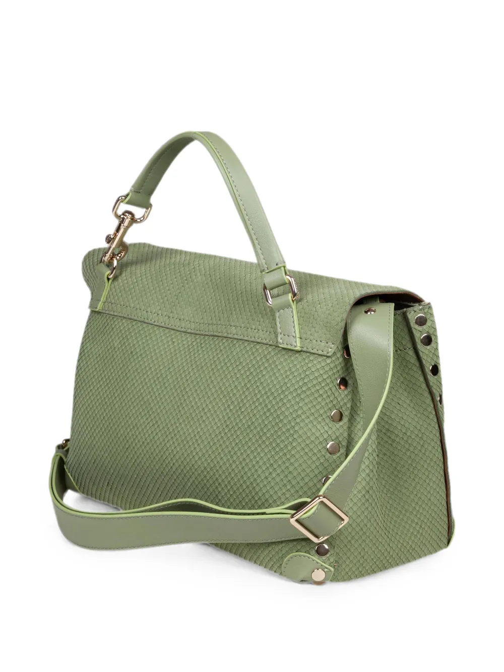 Zanellato Postina leren shopper Groen