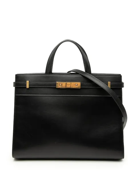Saint Laurent Pre-Owned 2021 Medium Smooth Calfskin Manhattan Shopper Tote satchel