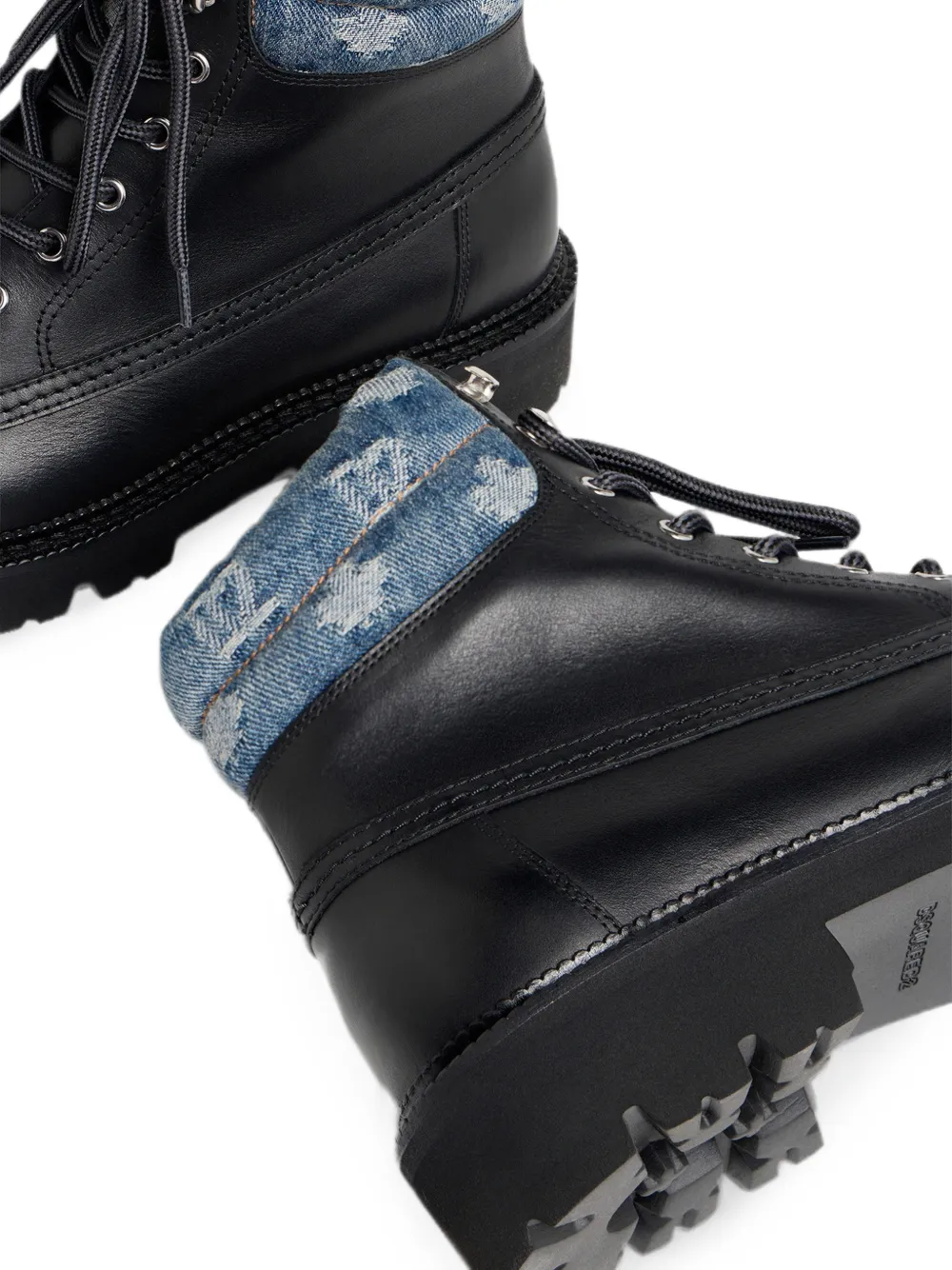 DSQUARED2 Enkellaarzen met D2-monogram Zwart