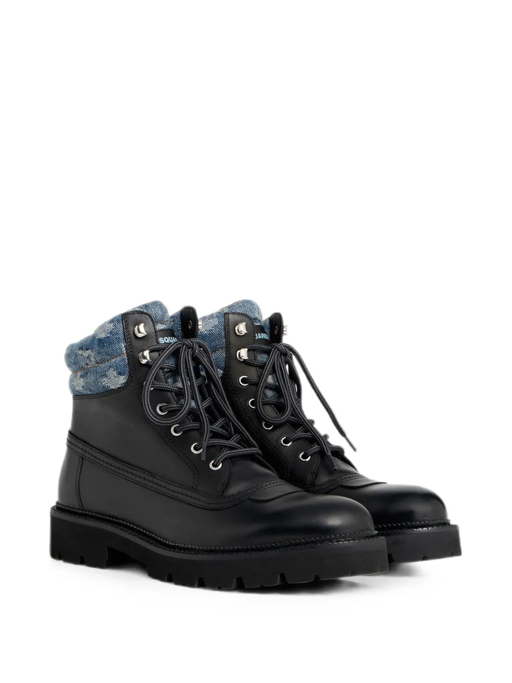 DSQUARED2 Enkellaarzen met D2-monogram Zwart