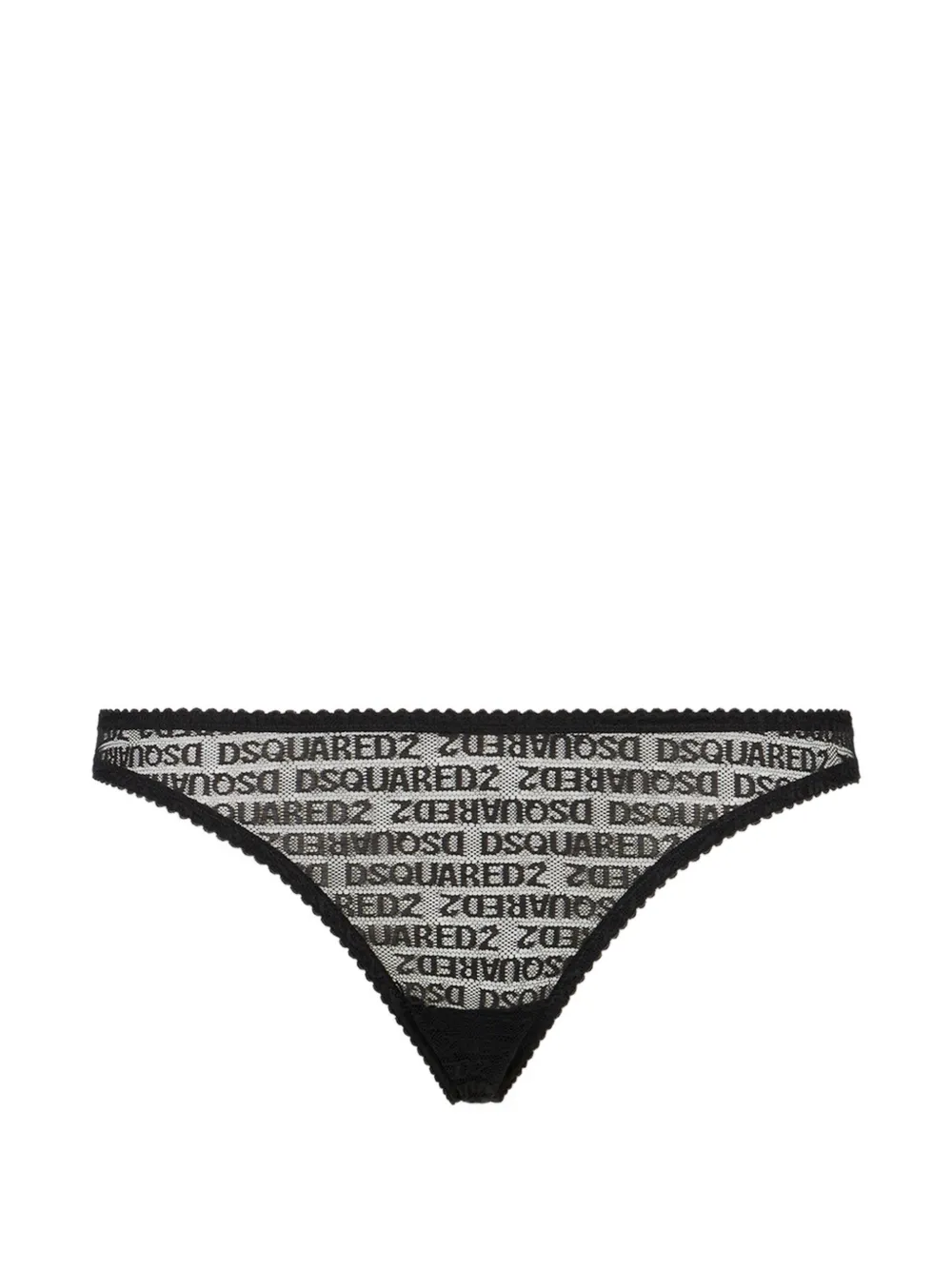 DSQUARED2 Slip taglio brasiliano con logo - Nero
