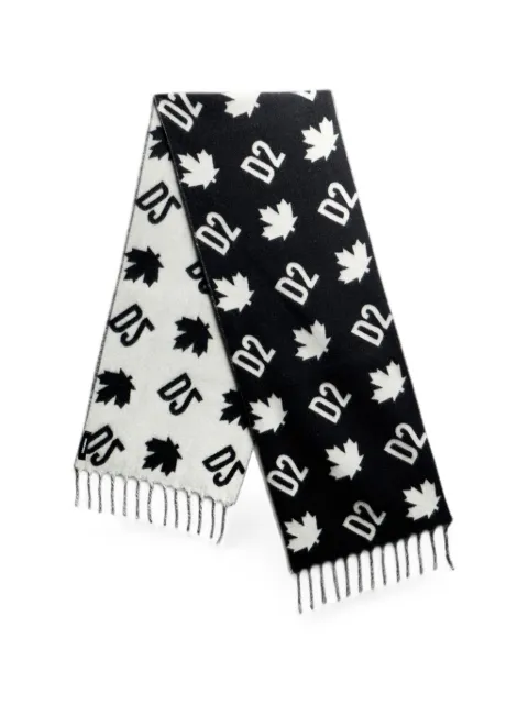 DSQUARED2 D2 monogram scarf