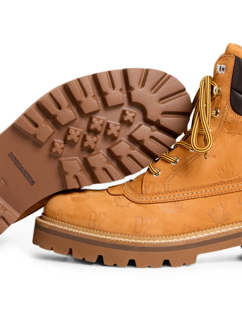 DSQUARED2 Enkellaarzen met D2-monogram Beige