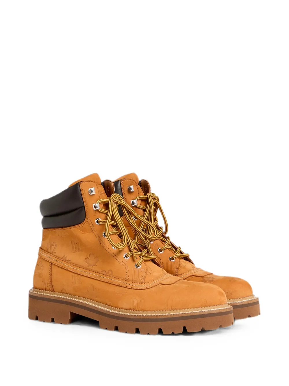 DSQUARED2 Enkellaarzen met D2-monogram Beige