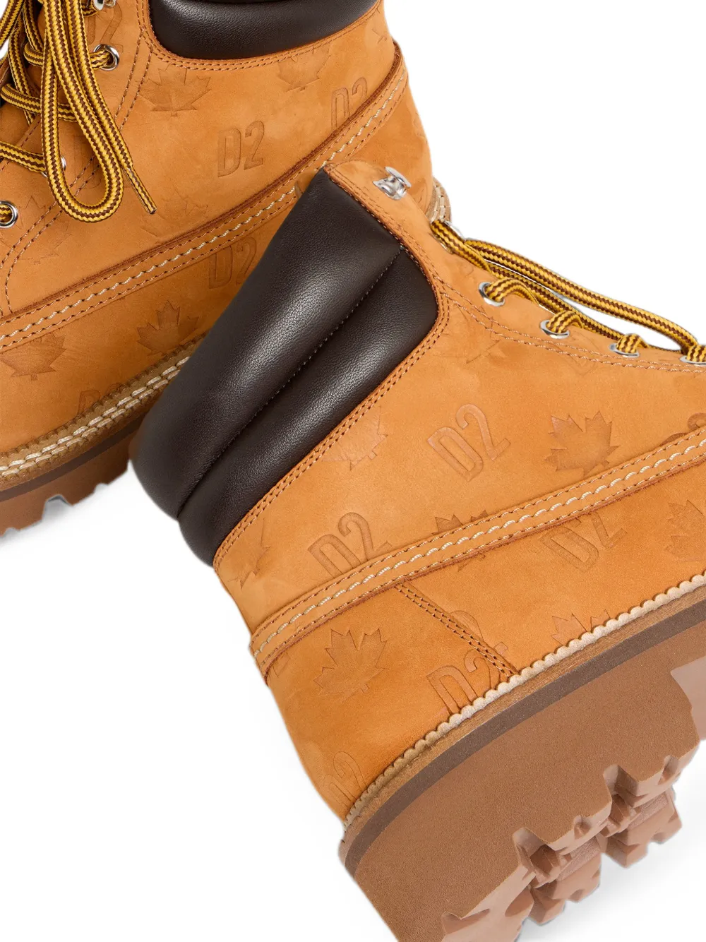 DSQUARED2 Enkellaarzen met D2-monogram Beige