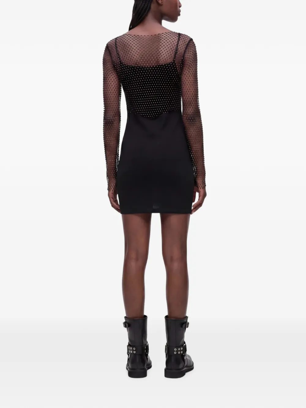 Karl Lagerfeld Jeans Mini-jurk verfraaid met stras Zwart