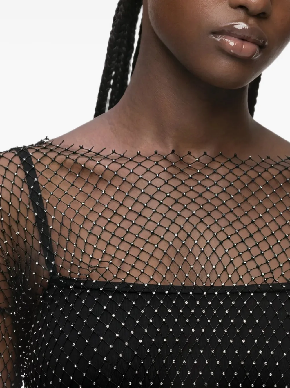 Karl Lagerfeld Jeans Mini-jurk verfraaid met stras Zwart