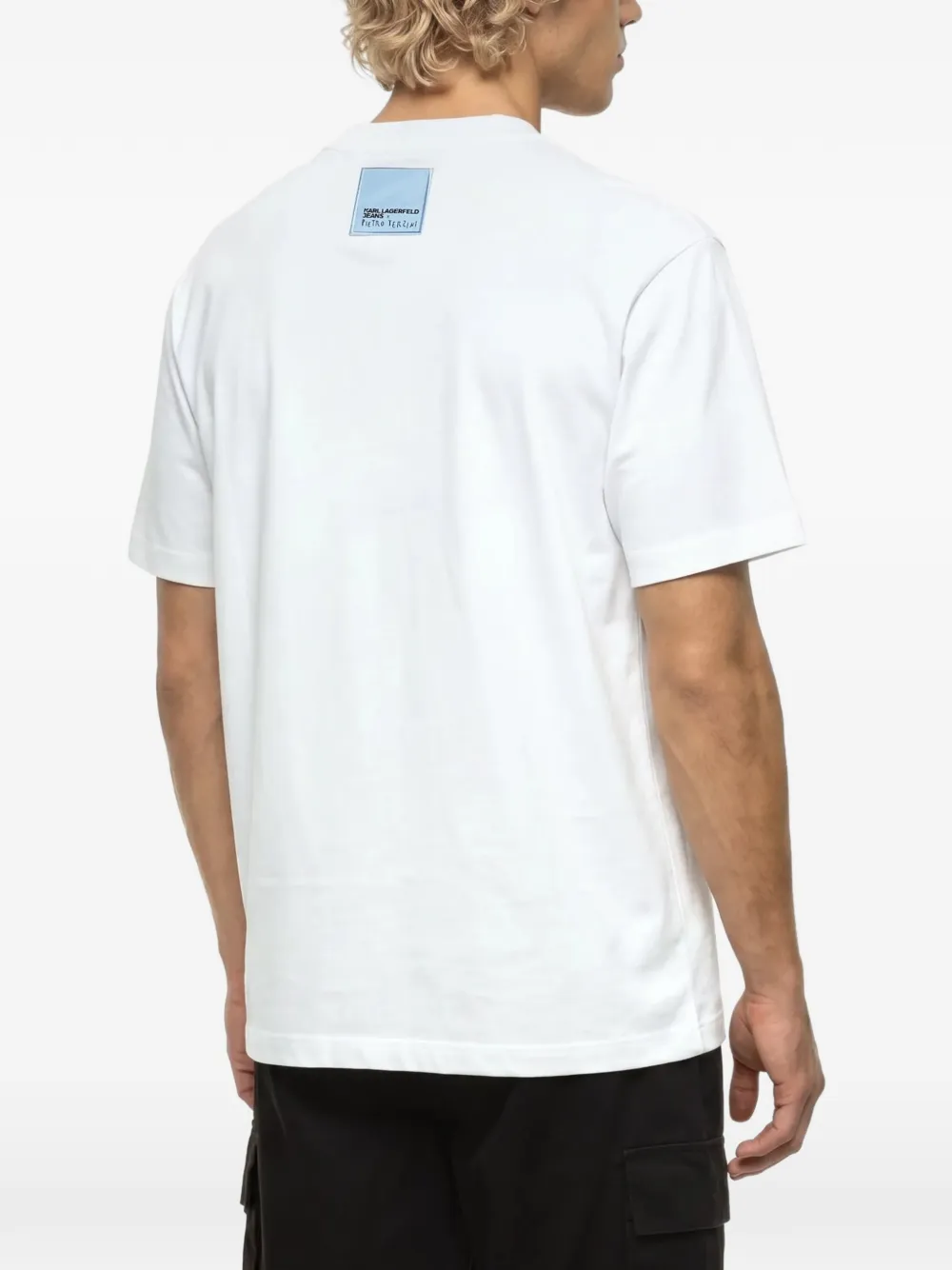 Karl Lagerfeld Jeans x Pietro Terzini ruimvallend Karl T-shirt Wit