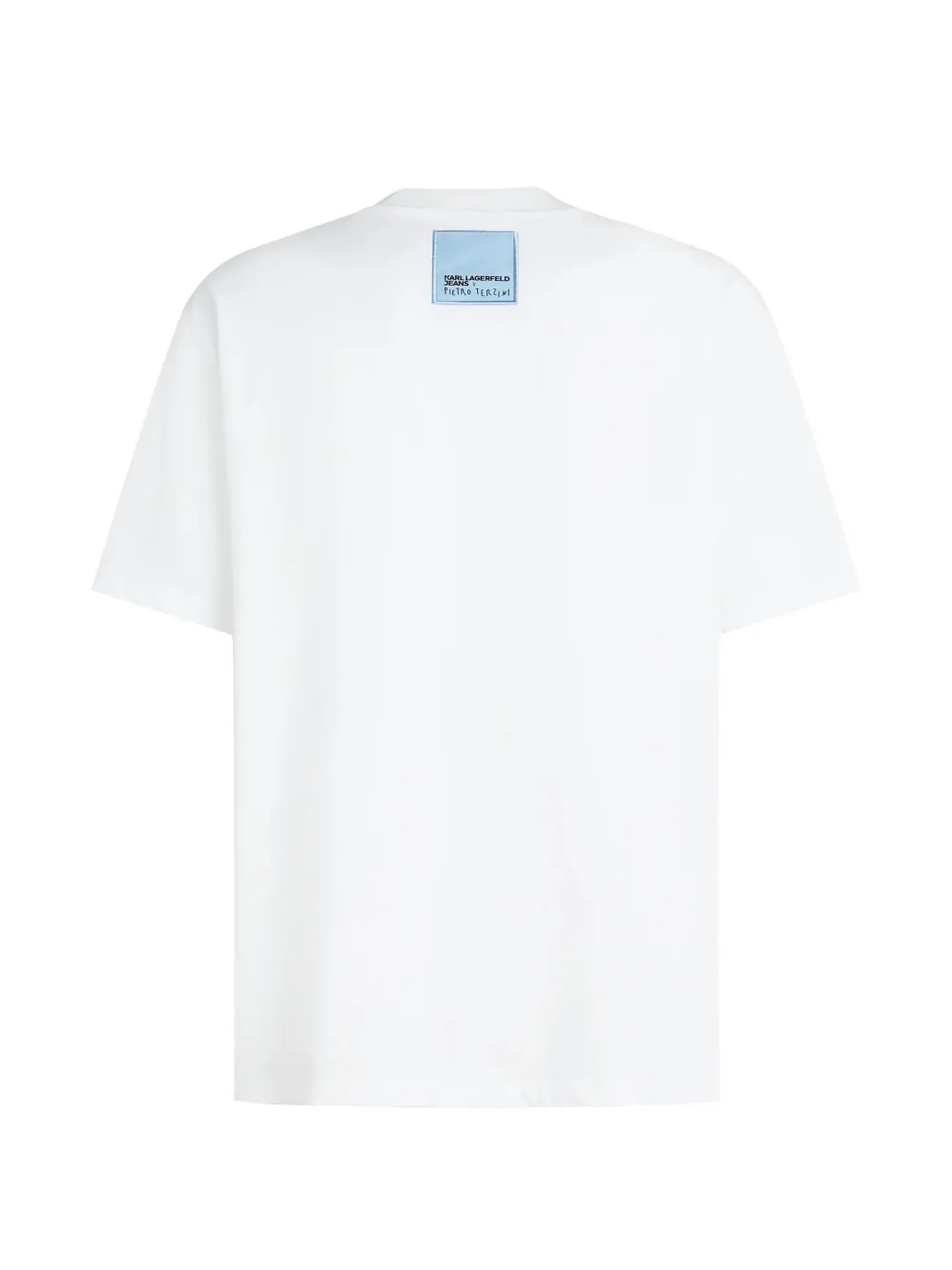 Karl Lagerfeld Jeans x Pietro Terzini ruimvallend Karl T-shirt Wit