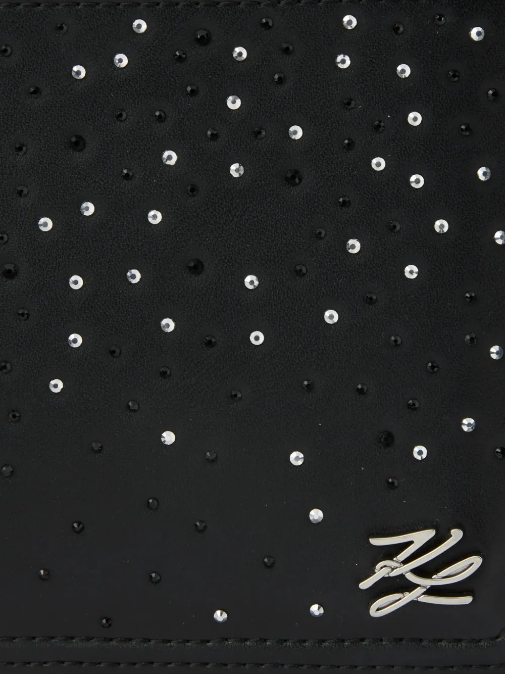 Karl Lagerfeld K Autograph rhinestone pouch Zwart