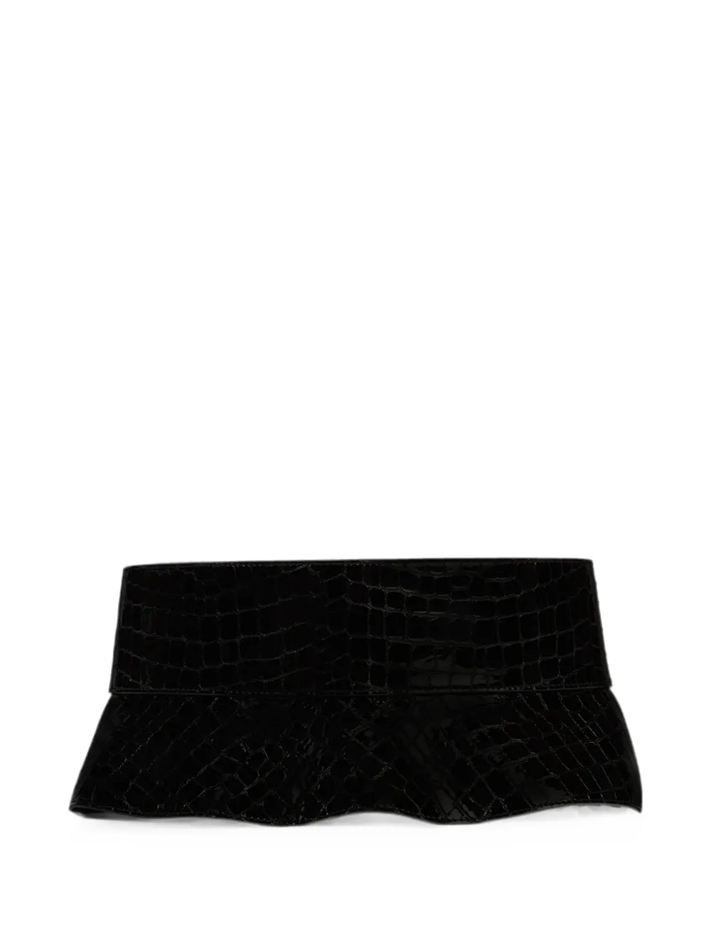 Karl Lagerfeld K Autograph korset-riem met krokodillen-reliëf Zwart