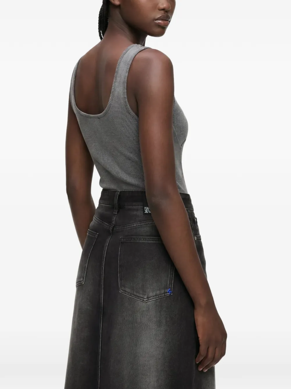 Karl Lagerfeld Jeans Body met verwassen effect Grijs