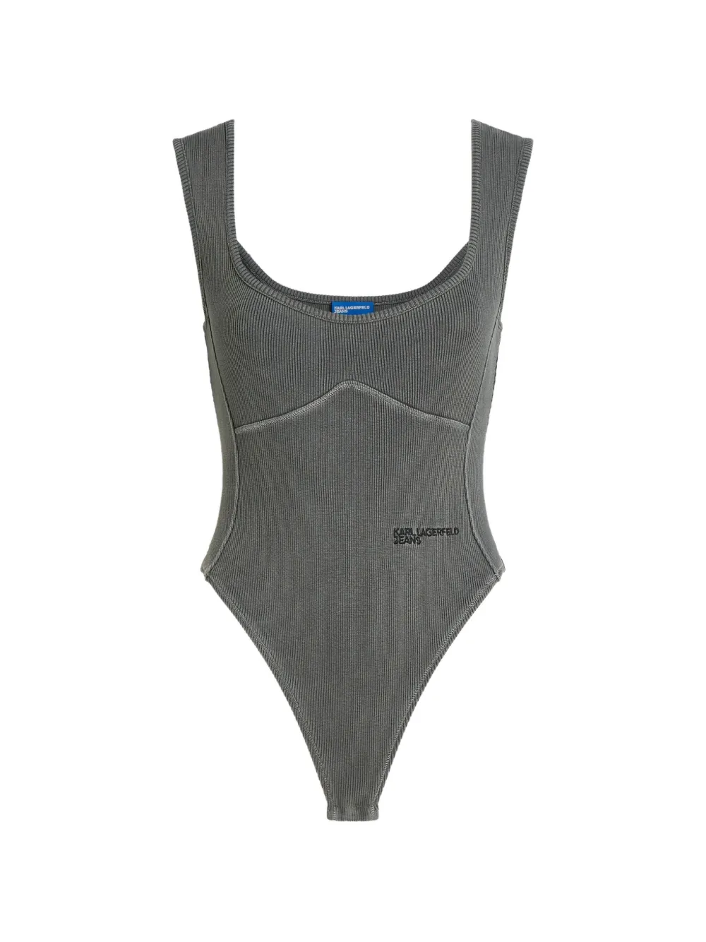 Karl Lagerfeld Jeans Body met verwassen effect Grijs