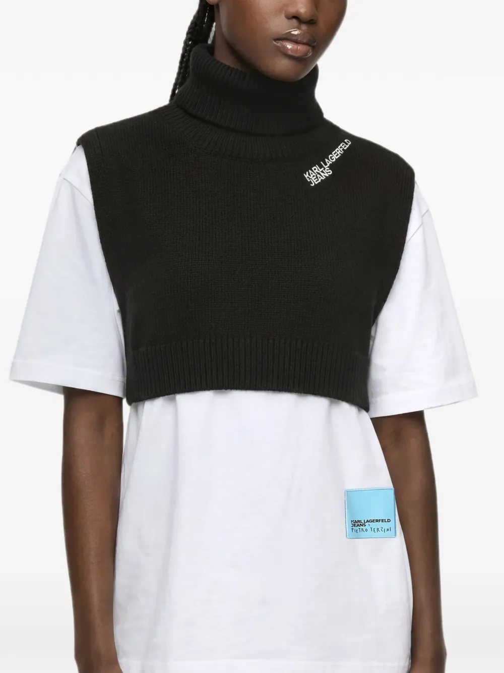 Karl Lagerfeld Jeans Sjaal met logo Zwart