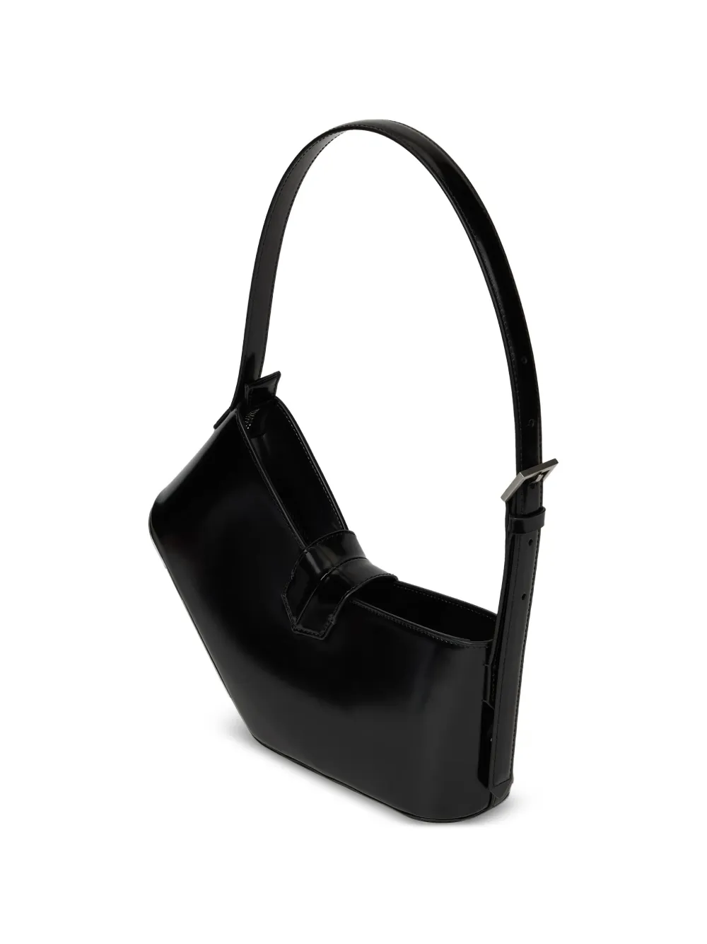 Karl Lagerfeld Karl Studio K Autograph leren schoudertas Zwart