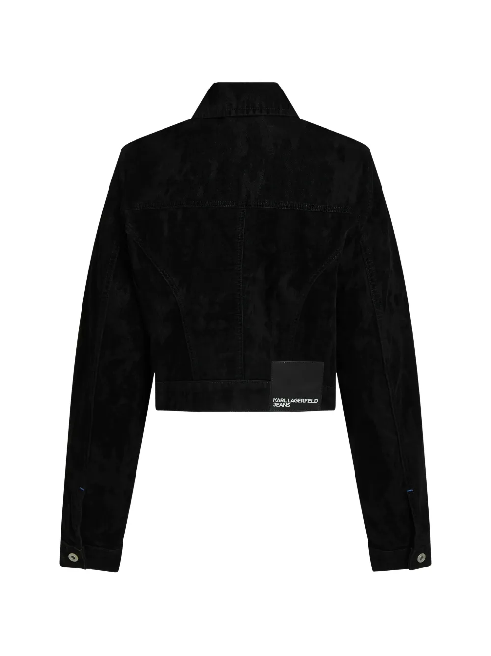 Karl Lagerfeld Jeans long-sleeve cropped denim jacket Zwart
