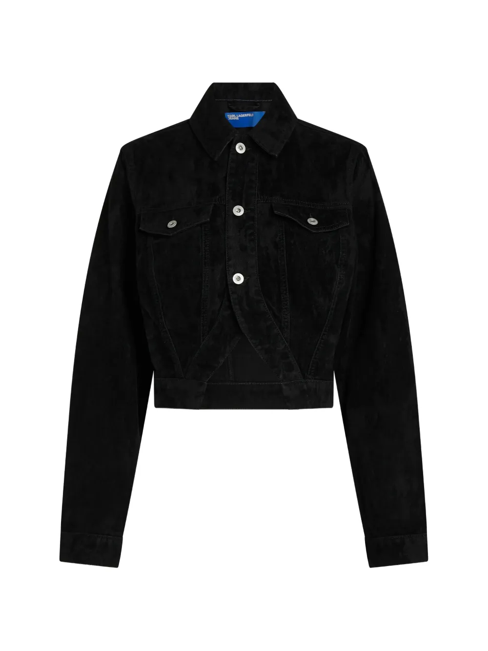 Karl Lagerfeld Jeans Cropped-Jeansjacke - Schwarz