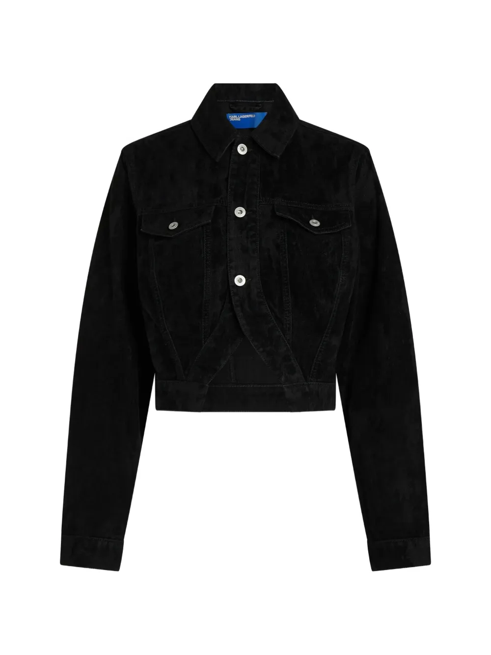 Karl Lagerfeld Jeans Cropped-Jeansjacke - Schwarz
