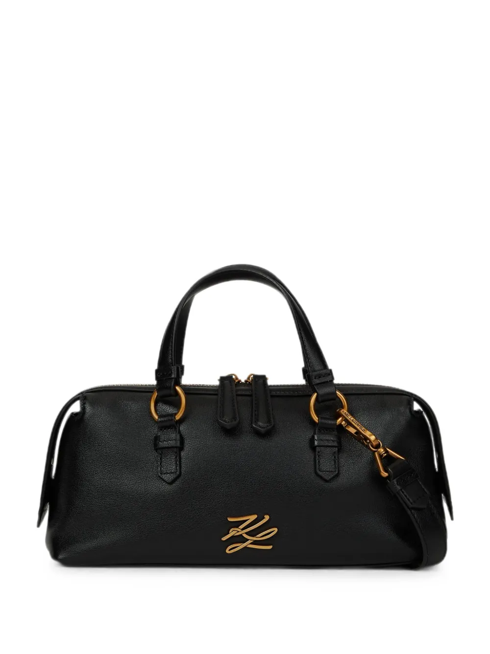 Karl Lagerfeld K Autograph elongated bowling bag Zwart