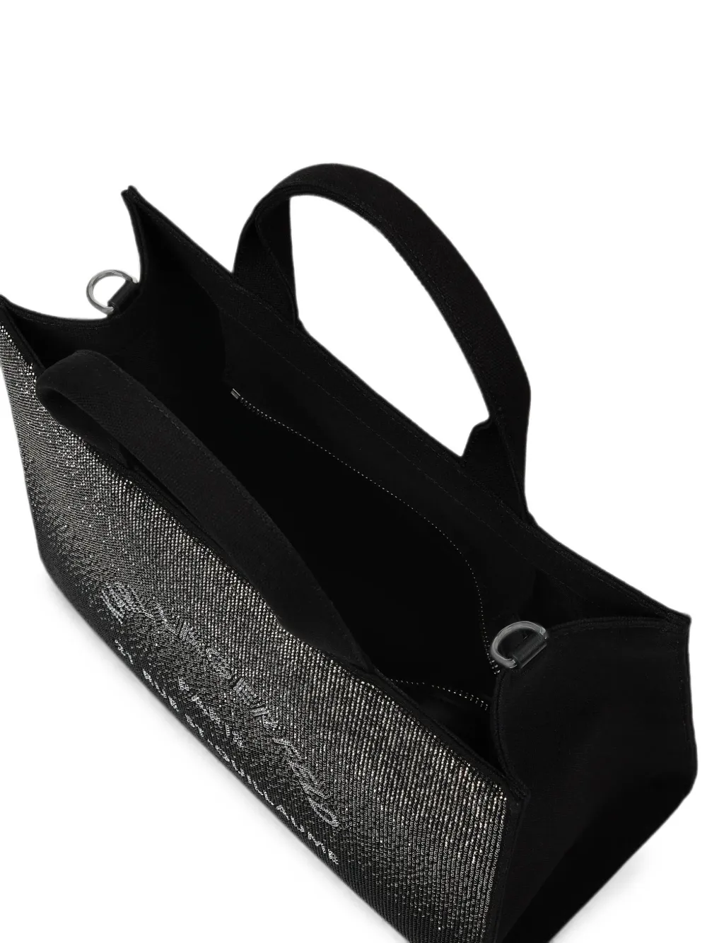 Karl Lagerfeld Medium Rue St-Guillaume vierkante shopper met stras Zwart