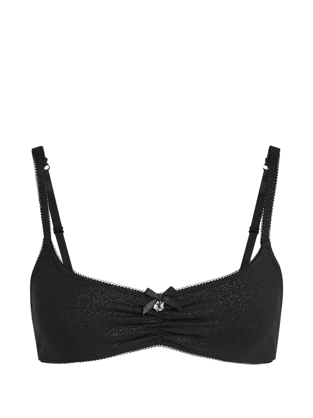 Karl Lagerfeld Bralette Ikon con glitter - Nero