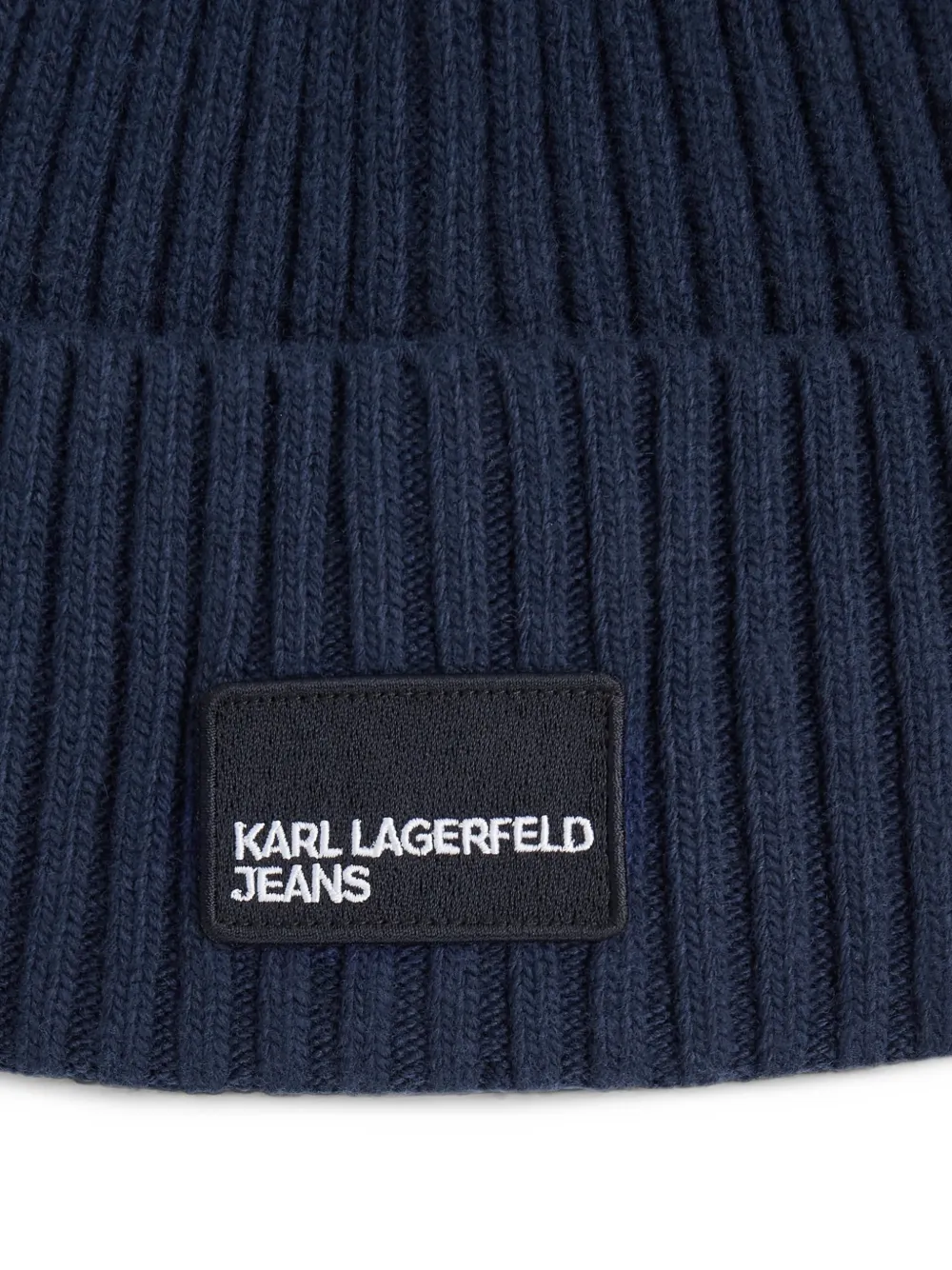 Karl Lagerfeld Jeans Muts met logopatch Blauw