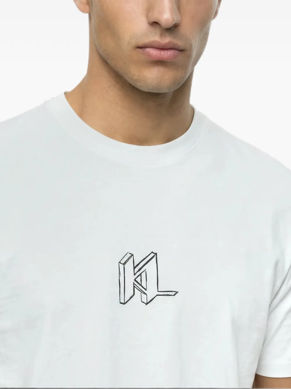 Karl Lagerfeld Pyjamashirt met monogram Wit