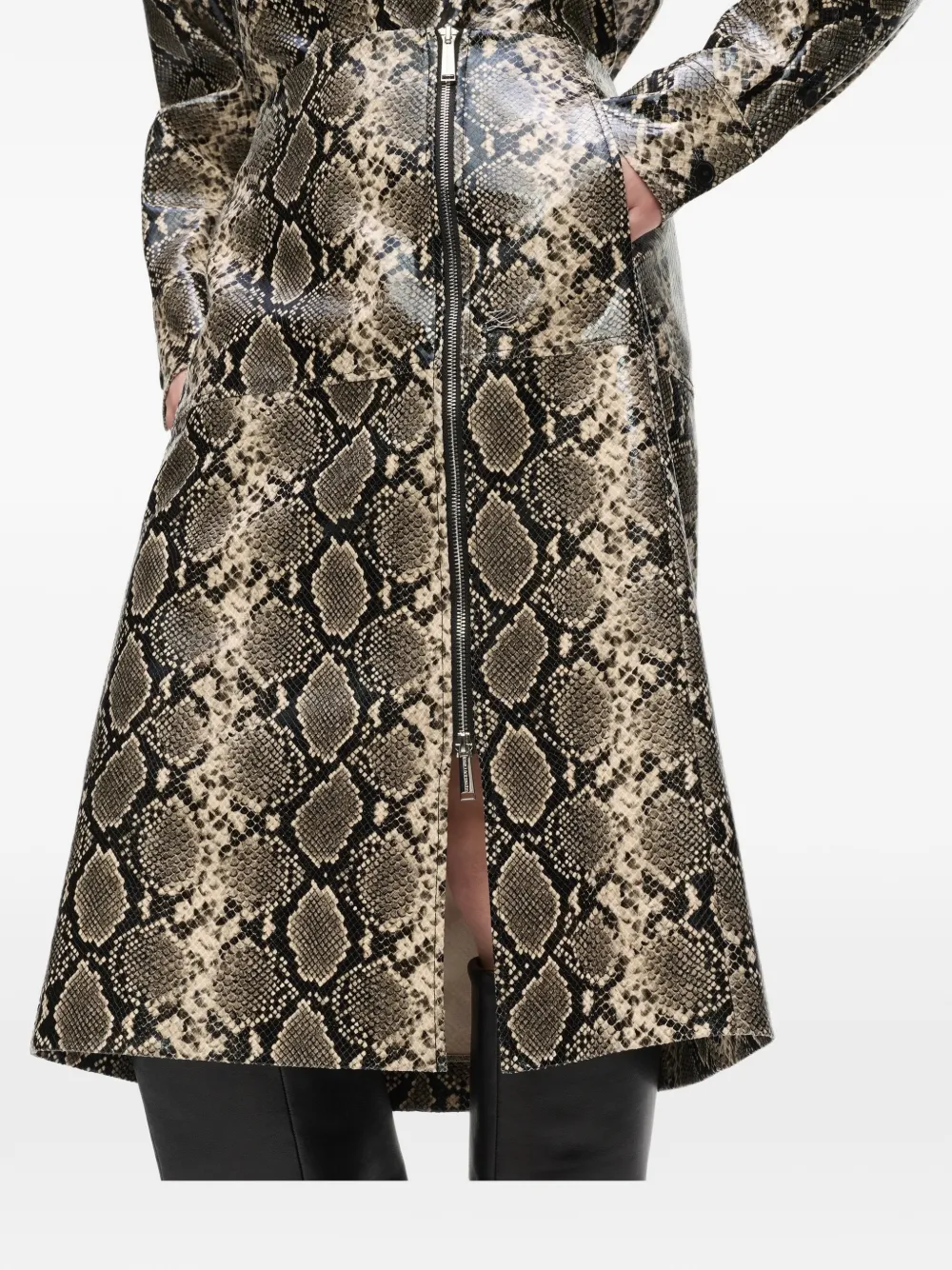 Karl Lagerfeld Midi-rok met python-effect Grijs
