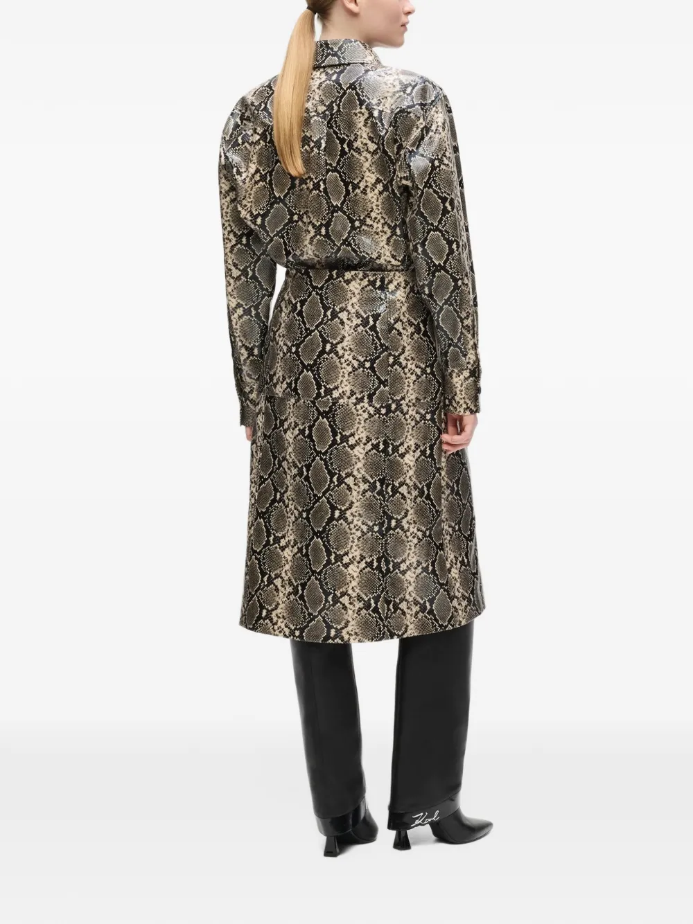 Karl Lagerfeld Midi-rok met python-effect Grijs