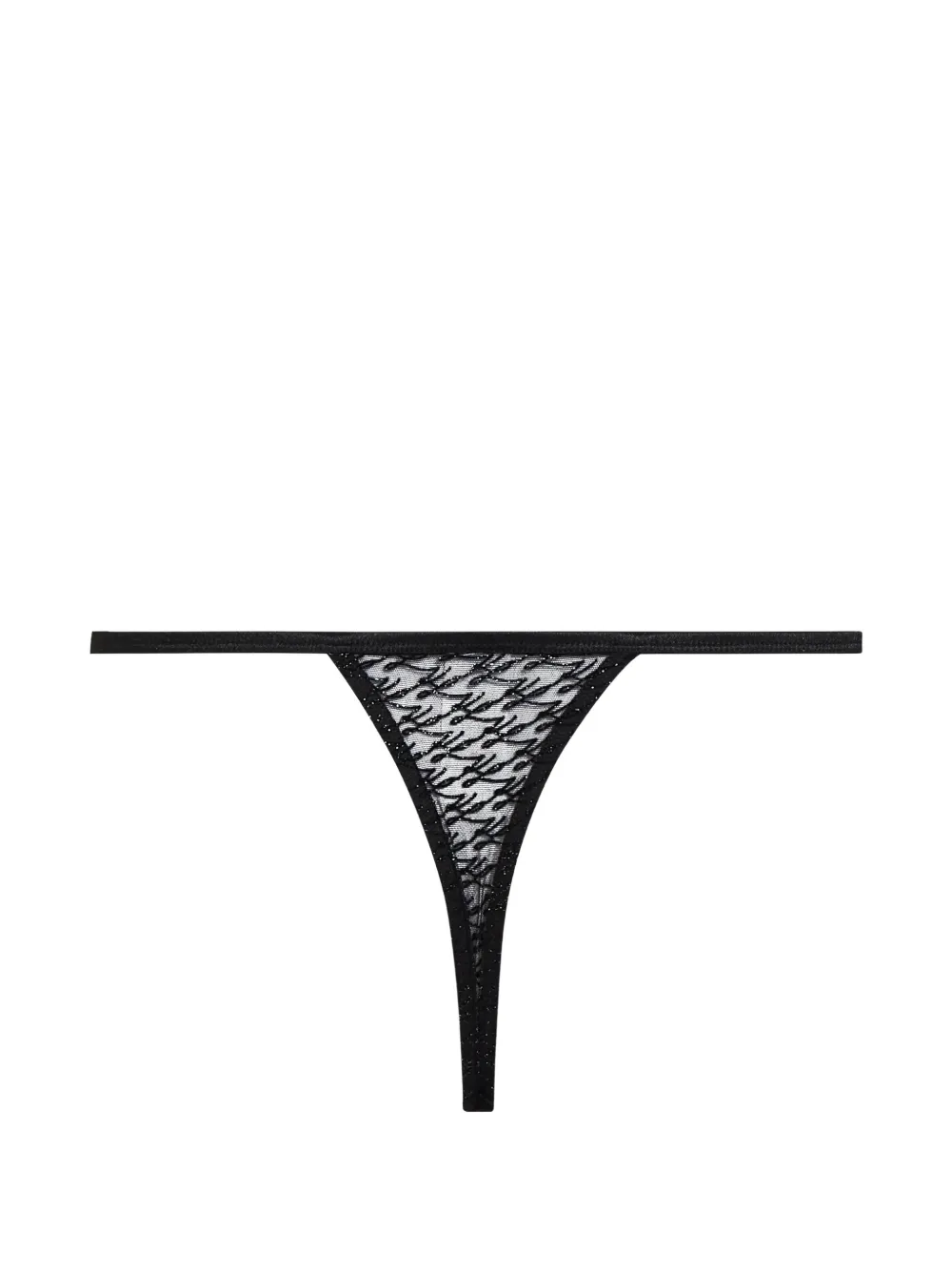 Karl Lagerfeld Autograph mesh string Zwart