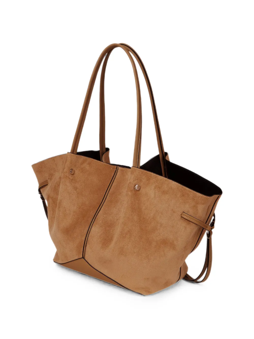 Karl Lagerfeld Medium K Pierced suède shopper Bruin