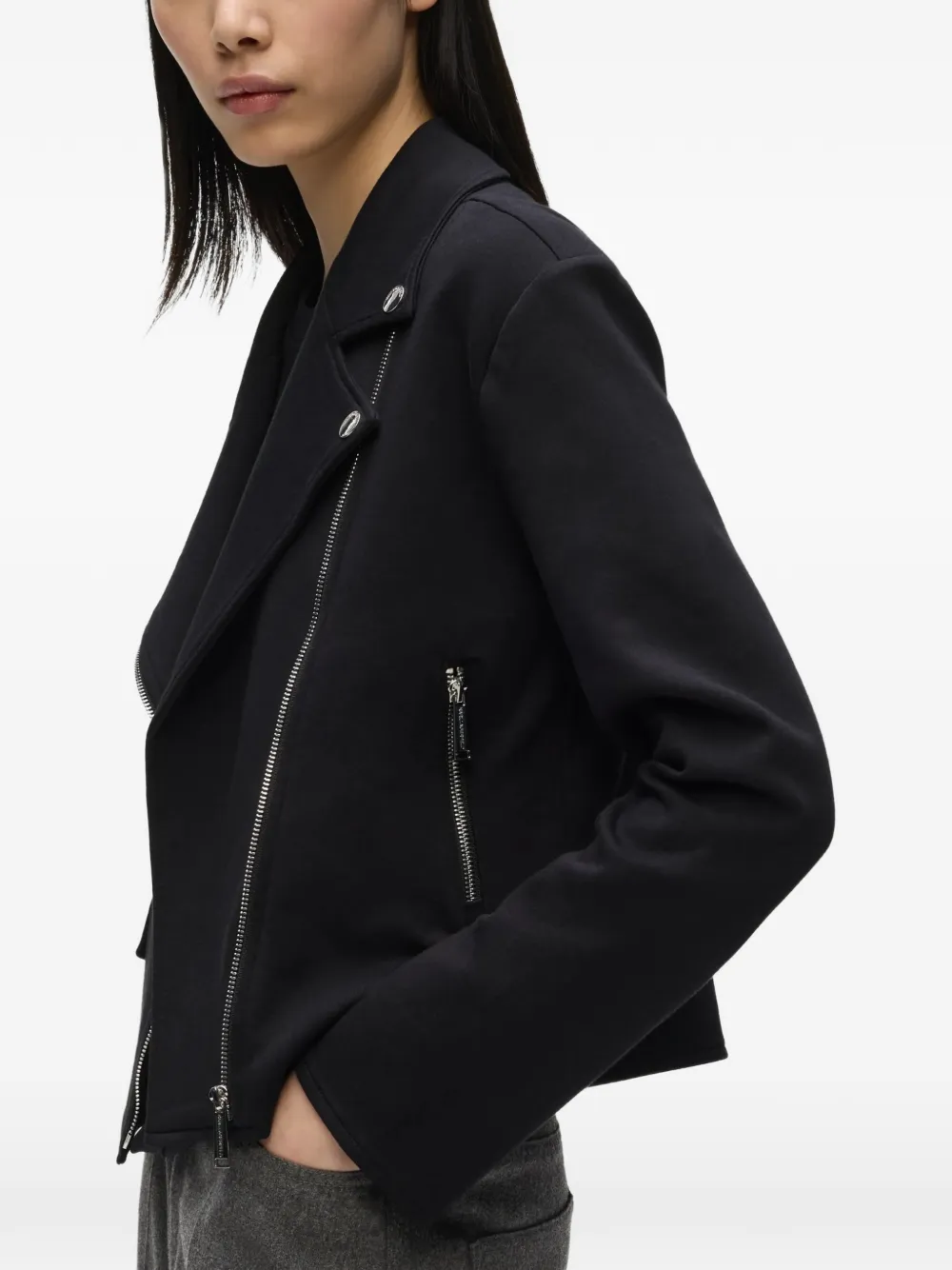 Karl Lagerfeld Bikerjack met rits Zwart