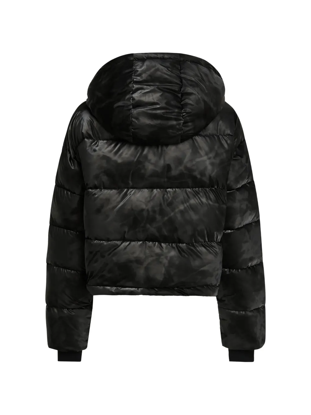 Karl Lagerfeld Jeans Glanzend cropped donsjack Zwart