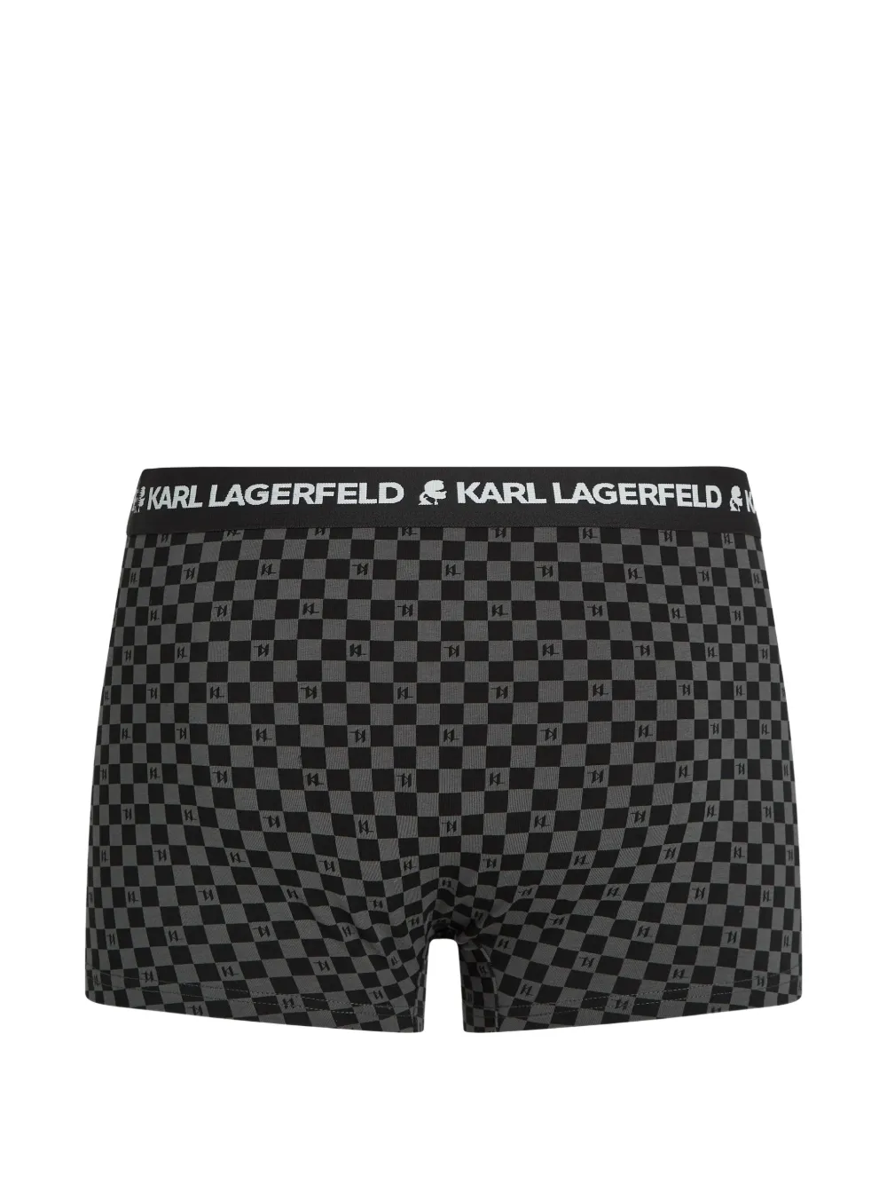 Karl Lagerfeld Drie boxershrots met monogram Zwart