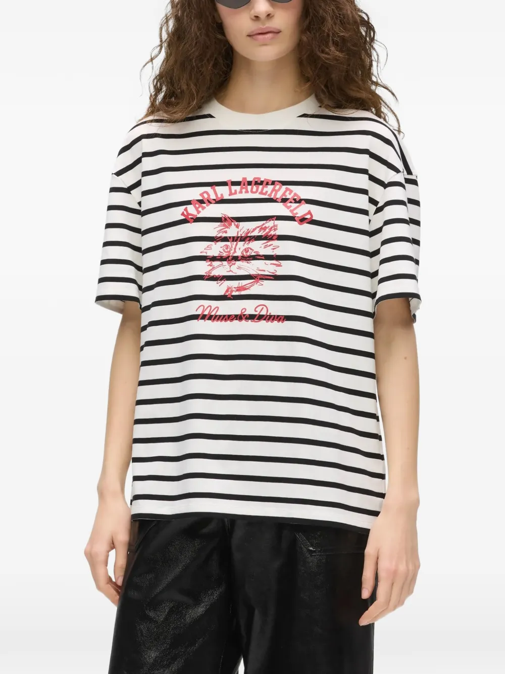 Karl Lagerfeld Ikon Choupette Muse T-shirt Wit