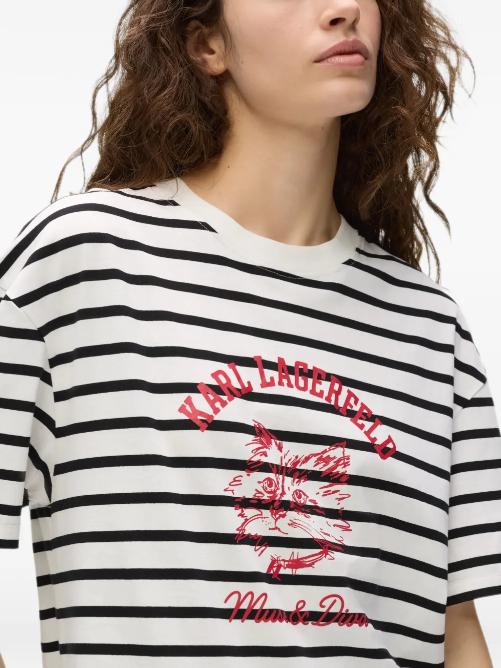 Karl Lagerfeld Ikon Choupette Muse T-shirt Wit