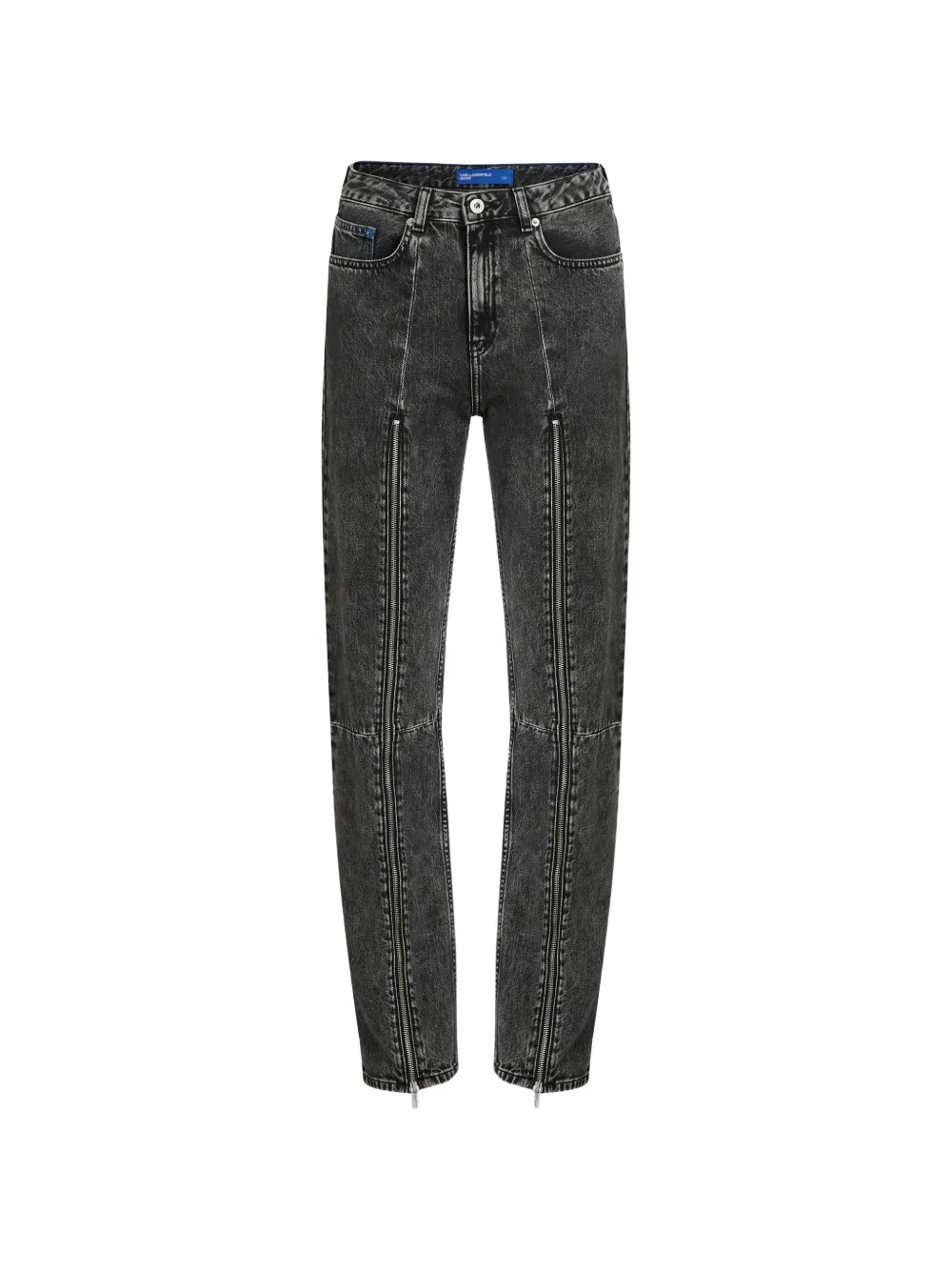 Karl Lagerfeld Jeans Gerade Jeans mit hohem Bund - Grau