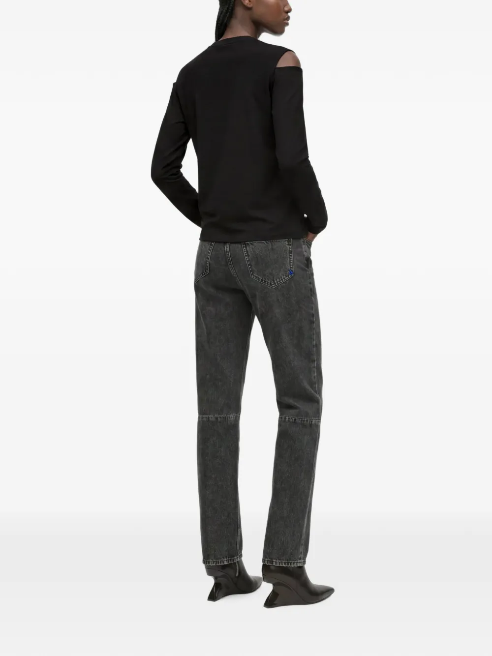 Karl Lagerfeld Jeans high-rise straight zip jeans Grijs