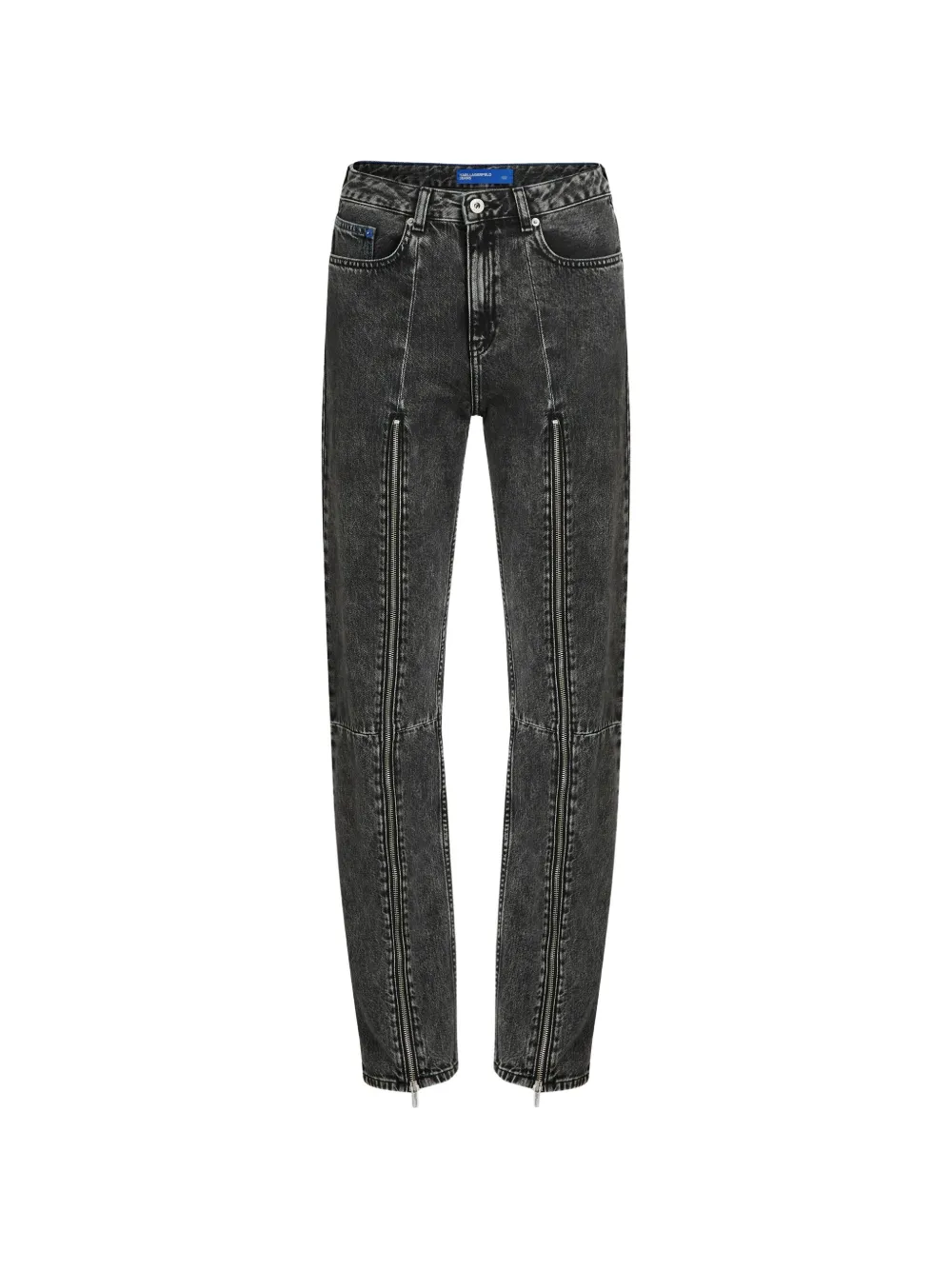 Karl Lagerfeld Jeans Gerade Jeans mit hohem Bund - Grau