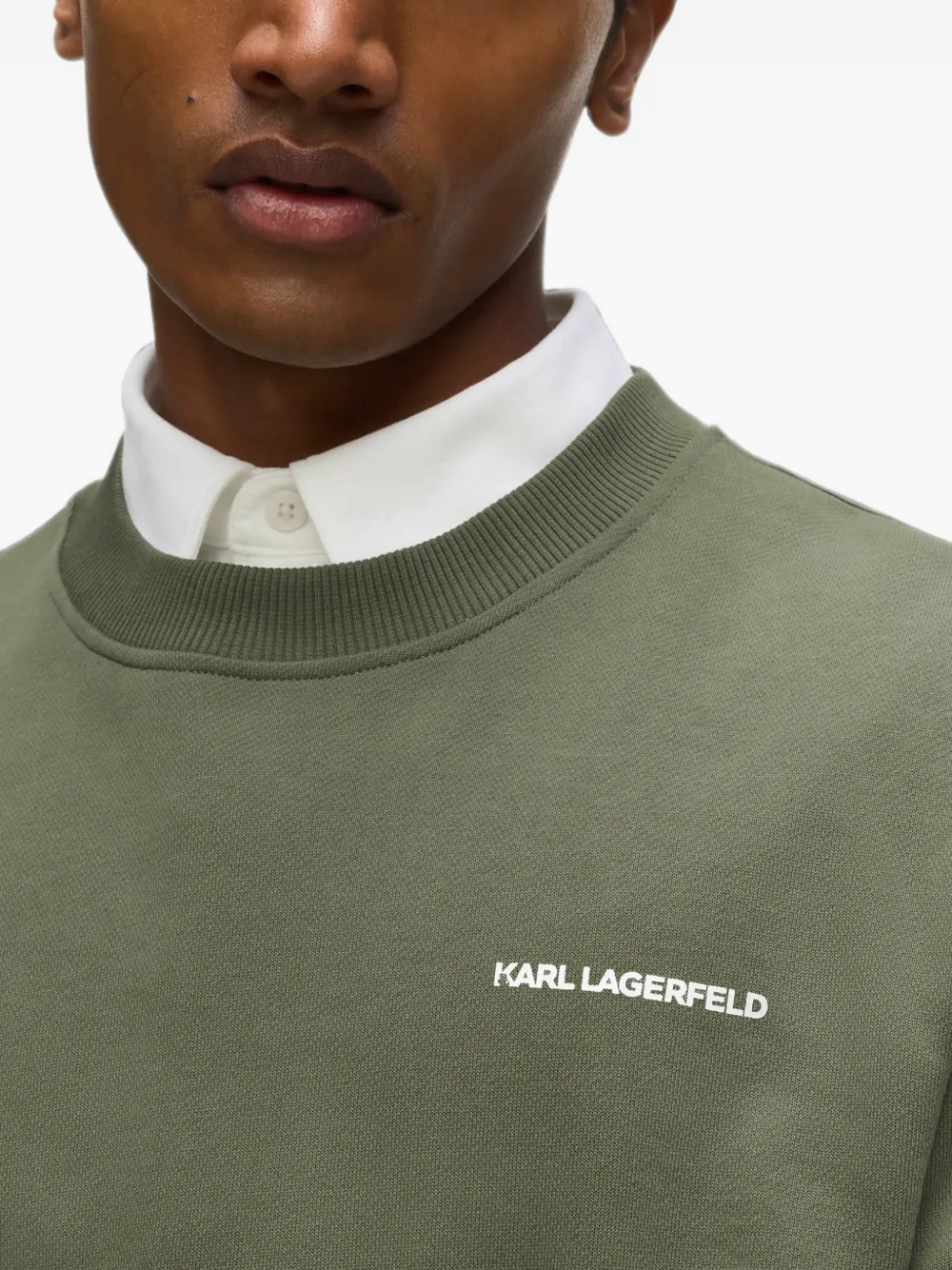 Karl Lagerfeld Rue St-Guillaume regular-fit sweater Groen