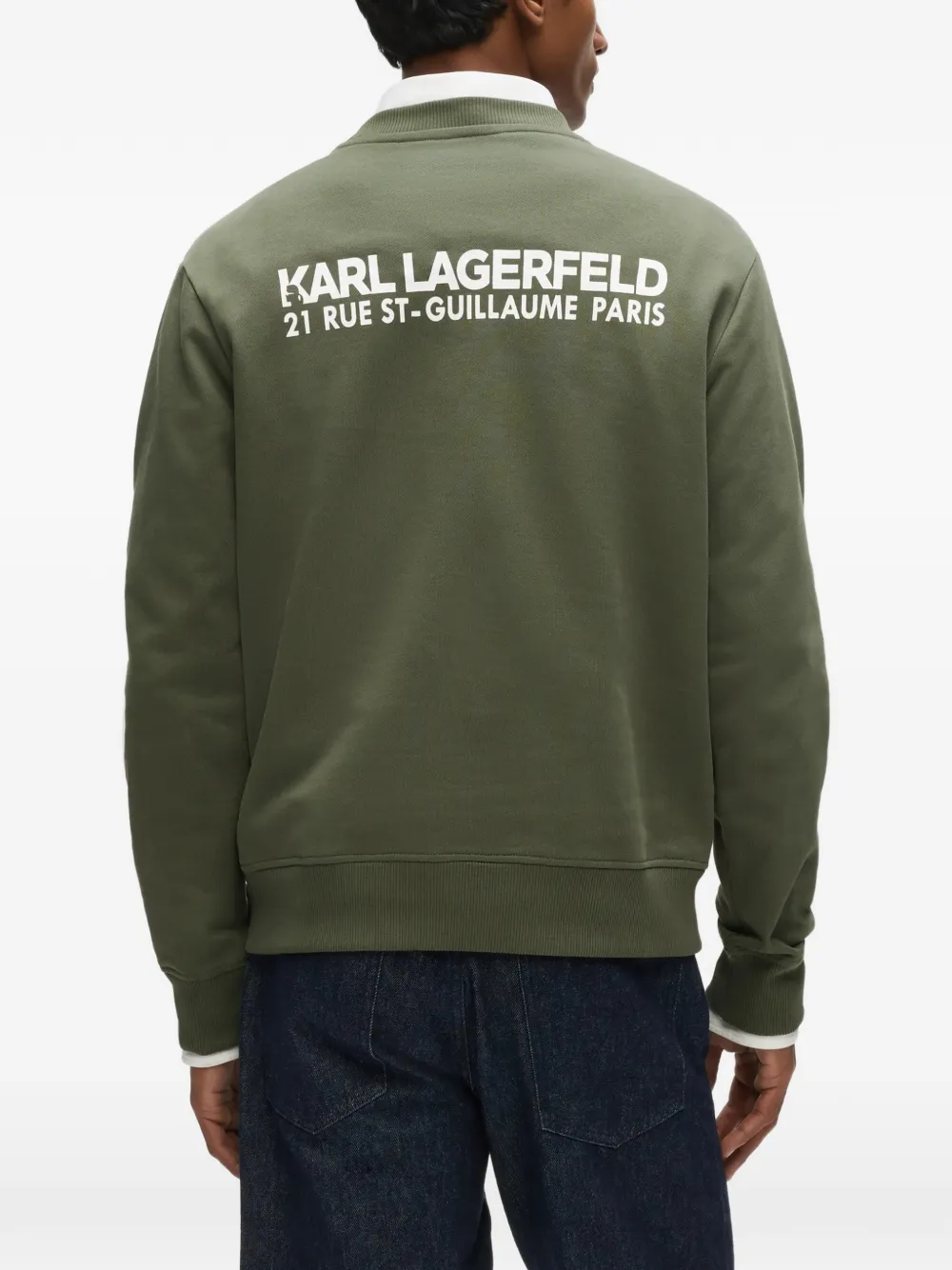 Karl Lagerfeld Rue St-Guillaume regular-fit sweater Groen