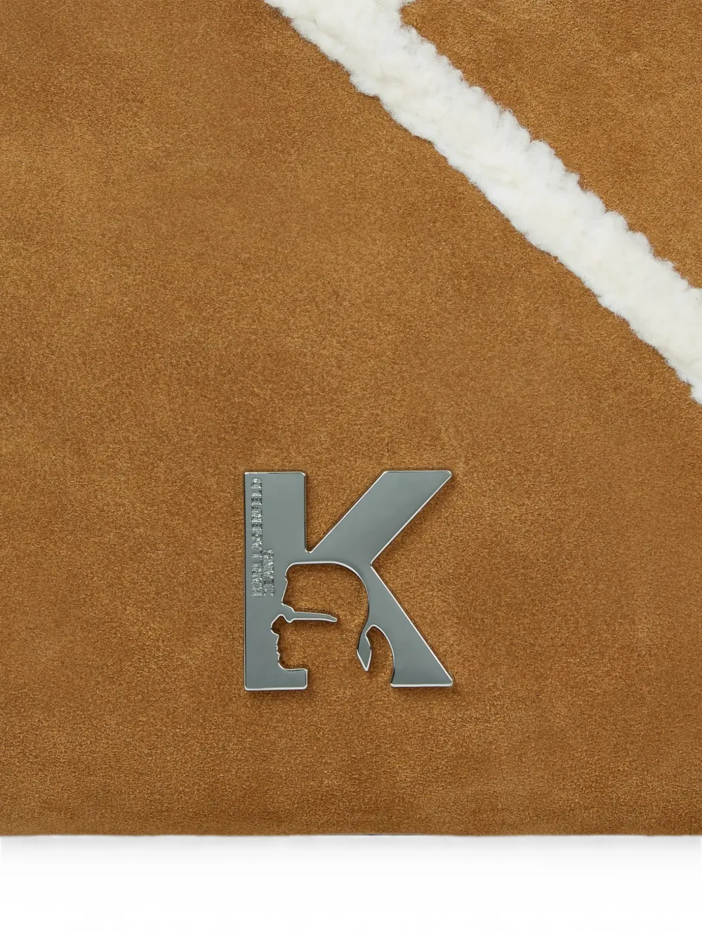 Karl Lagerfeld Jeans Kleine Geo suède shopper Bruin