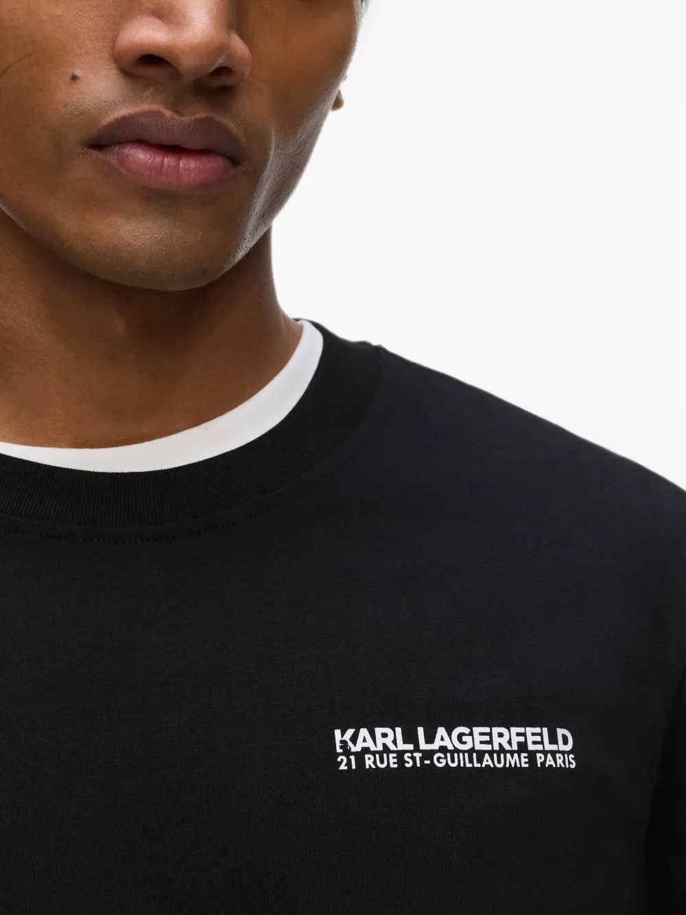 Karl Lagerfeld Rue St-Guillaume slim-fit T-shirt Zwart