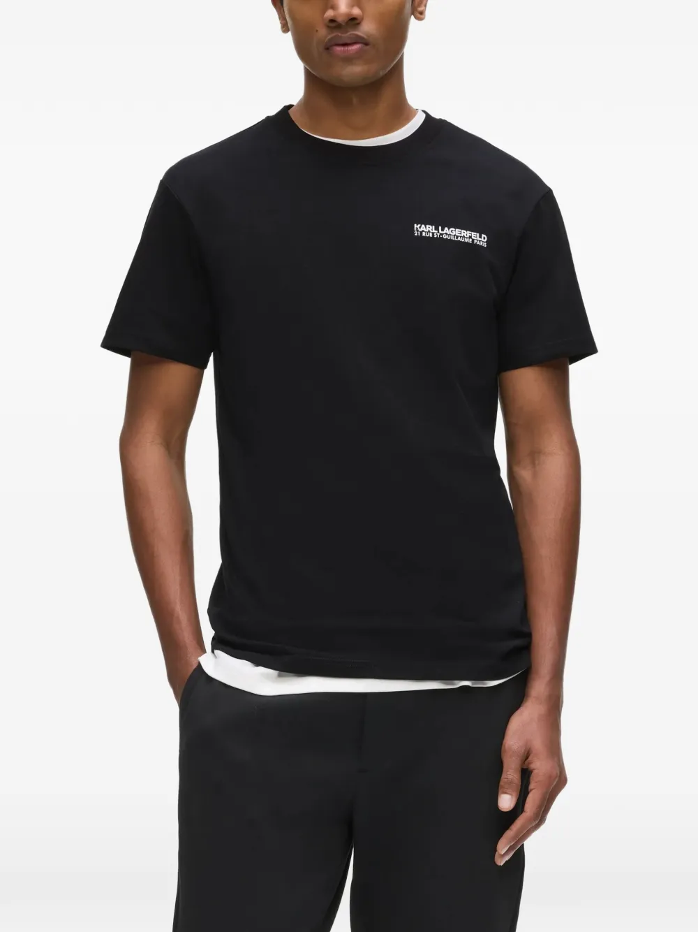 Karl Lagerfeld Rue St-Guillaume slim-fit T-shirt Zwart