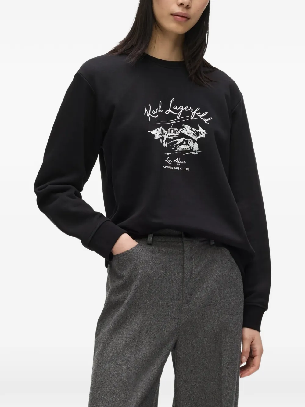 Karl Lagerfeld Après Ski Club sweater Zwart