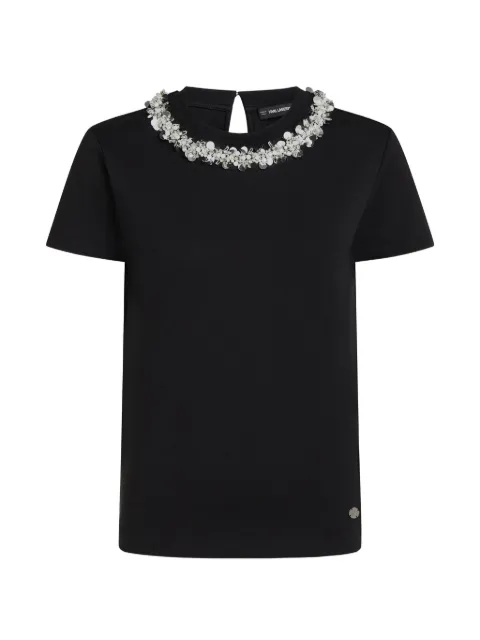 Karl Lagerfeld faux-pearl T-shirt