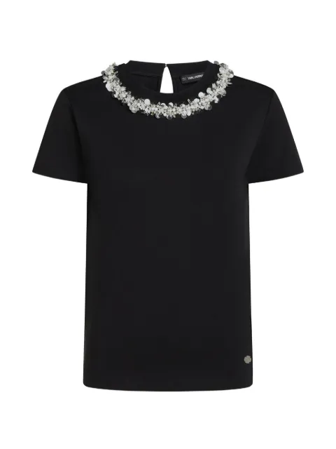 Karl Lagerfeld faux-pearl T-shirt