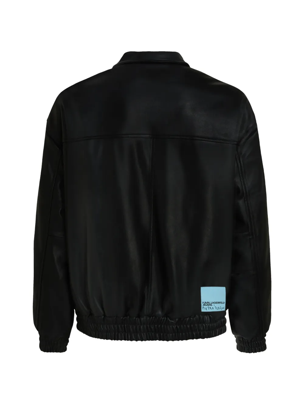 Karl Lagerfeld Jeans x Pietro Terzini jack van imitatieleer Zwart